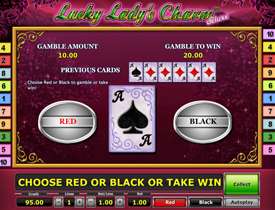 Игра на риск в Lucky Lady's Charm Deluxe